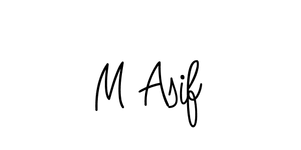 Use a signature maker to create a handwritten signature online. With this signature software, you can design (Angelique-Rose-font-FFP) your own signature for name M Asif. M Asif signature style 5 images and pictures png