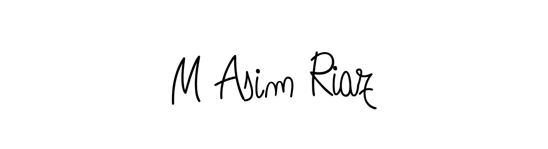 Make a beautiful signature design for name M Asim Riaz. With this signature (Angelique-Rose-font-FFP) style, you can create a handwritten signature for free. M Asim Riaz signature style 5 images and pictures png