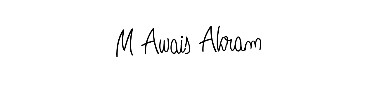 Use a signature maker to create a handwritten signature online. With this signature software, you can design (Angelique-Rose-font-FFP) your own signature for name M Awais Akram. M Awais Akram signature style 5 images and pictures png