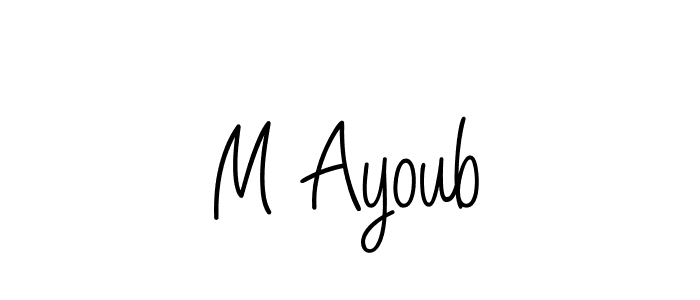 Make a beautiful signature design for name M Ayoub. Use this online signature maker to create a handwritten signature for free. M Ayoub signature style 5 images and pictures png