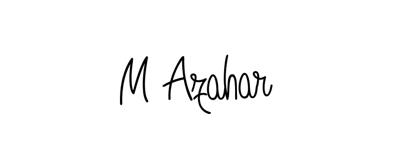 Create a beautiful signature design for name M Azahar. With this signature (Angelique-Rose-font-FFP) fonts, you can make a handwritten signature for free. M Azahar signature style 5 images and pictures png