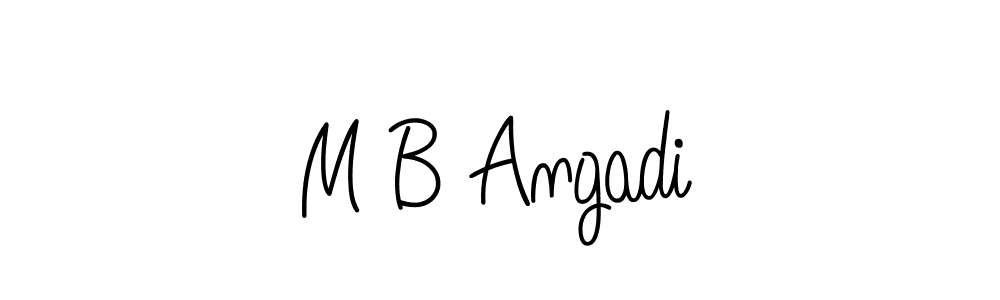 Make a beautiful signature design for name M B Angadi. With this signature (Angelique-Rose-font-FFP) style, you can create a handwritten signature for free. M B Angadi signature style 5 images and pictures png