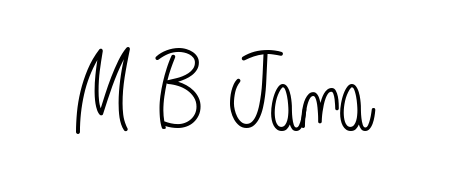 Give your name M B Jana an exquisite flair with the Angelique-Rose-font-FFP script font. Ideal for contracts, resumes, and formal letterheads. M B Jana signature style 5 images and pictures png