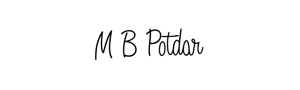 Create a beautiful signature design for name M B Potdar. With this signature (Angelique-Rose-font-FFP) fonts, you can make a handwritten signature for free. M B Potdar signature style 5 images and pictures png