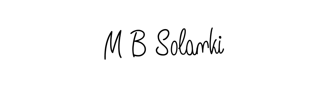 Design your own signature with our free online signature maker. With this signature software, you can create a handwritten (Angelique-Rose-font-FFP) signature for name M B Solanki. M B Solanki signature style 5 images and pictures png