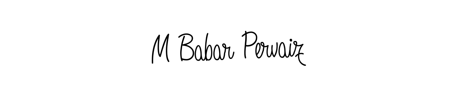 How to Draw M Babar Pervaiz signature style? Angelique-Rose-font-FFP is a latest design signature styles for name M Babar Pervaiz. M Babar Pervaiz signature style 5 images and pictures png