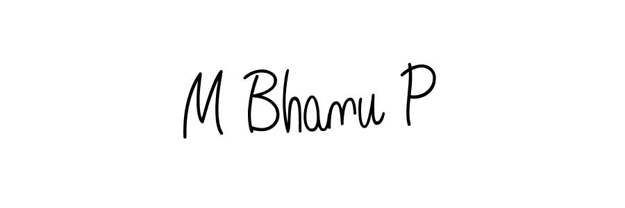 How to make M Bhanu P name signature. Use Angelique-Rose-font-FFP style for creating short signs online. This is the latest handwritten sign. M Bhanu P signature style 5 images and pictures png