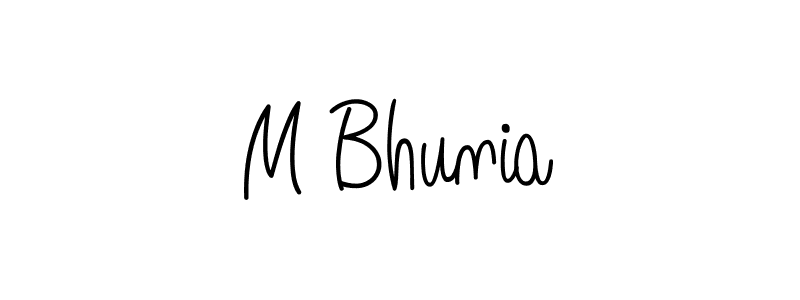 Also You can easily find your signature by using the search form. We will create M Bhunia name handwritten signature images for you free of cost using Angelique-Rose-font-FFP sign style. M Bhunia signature style 5 images and pictures png