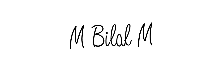 M Bilal M stylish signature style. Best Handwritten Sign (Angelique-Rose-font-FFP) for my name. Handwritten Signature Collection Ideas for my name M Bilal M. M Bilal M signature style 5 images and pictures png