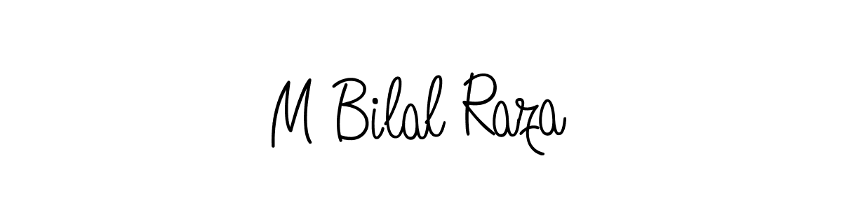 Make a beautiful signature design for name M Bilal Raza. With this signature (Angelique-Rose-font-FFP) style, you can create a handwritten signature for free. M Bilal Raza signature style 5 images and pictures png