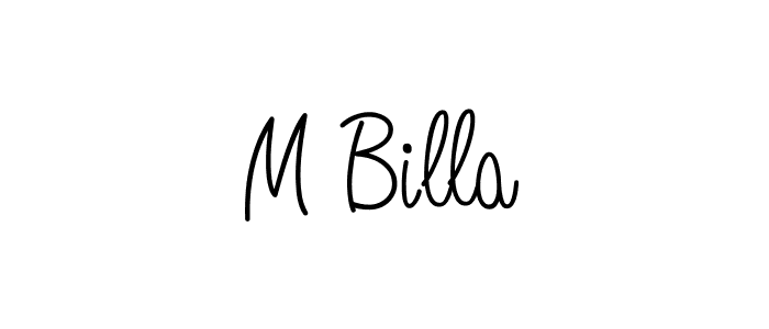 Create a beautiful signature design for name M Billa. With this signature (Angelique-Rose-font-FFP) fonts, you can make a handwritten signature for free. M Billa signature style 5 images and pictures png