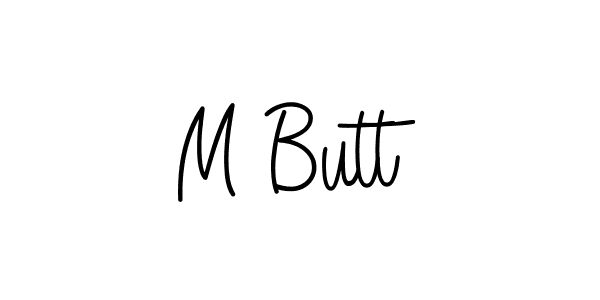 How to make M Butt name signature. Use Angelique-Rose-font-FFP style for creating short signs online. This is the latest handwritten sign. M Butt signature style 5 images and pictures png