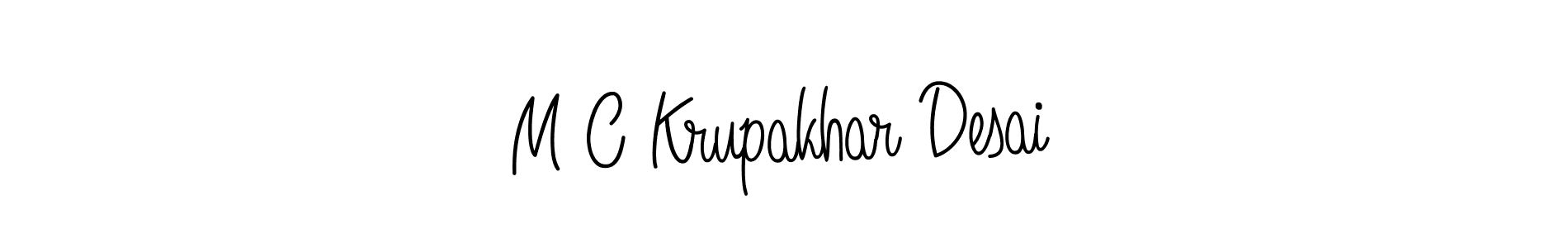 Design your own signature with our free online signature maker. With this signature software, you can create a handwritten (Angelique-Rose-font-FFP) signature for name M C Krupakhar Desai. M C Krupakhar Desai signature style 5 images and pictures png