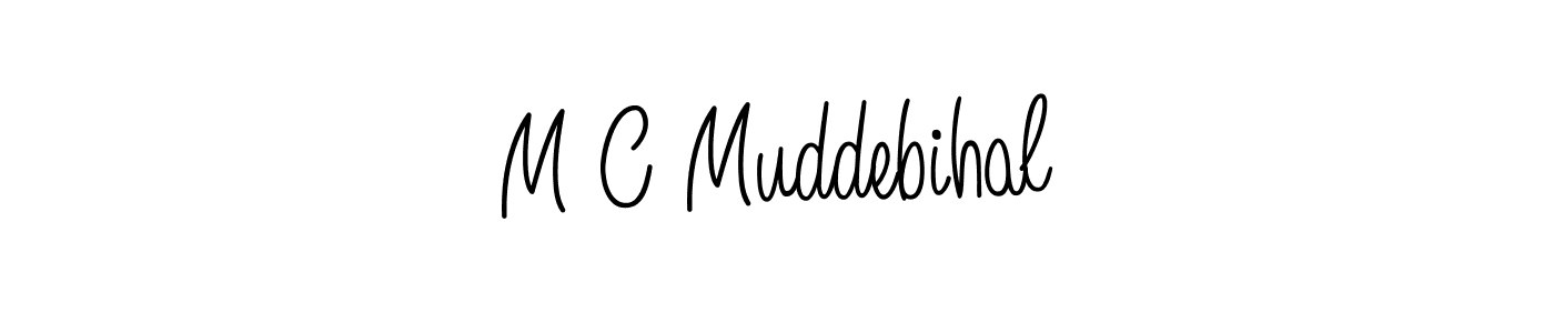 Check out images of Autograph of M C Muddebihal name. Actor M C Muddebihal Signature Style. Angelique-Rose-font-FFP is a professional sign style online. M C Muddebihal signature style 5 images and pictures png