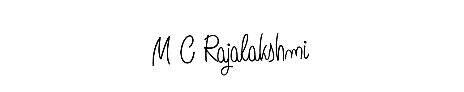 Also we have M C Rajalakshmi name is the best signature style. Create professional handwritten signature collection using Angelique-Rose-font-FFP autograph style. M C Rajalakshmi signature style 5 images and pictures png