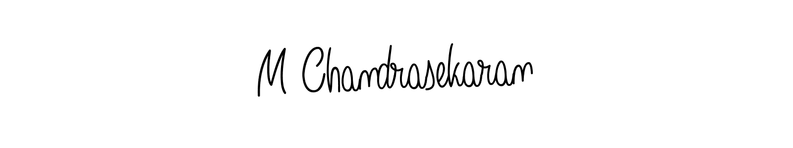 Make a beautiful signature design for name M Chandrasekaran. With this signature (Angelique-Rose-font-FFP) style, you can create a handwritten signature for free. M Chandrasekaran signature style 5 images and pictures png