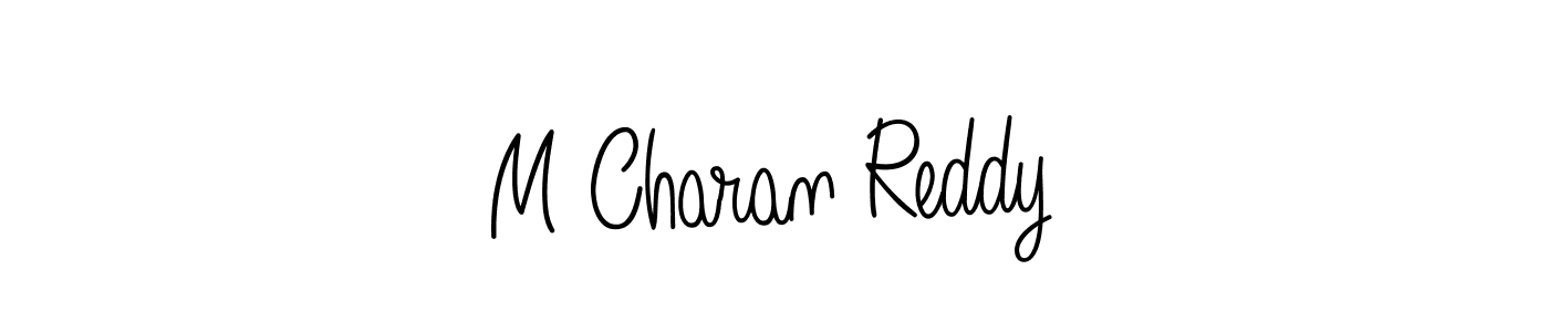 M Charan Reddy stylish signature style. Best Handwritten Sign (Angelique-Rose-font-FFP) for my name. Handwritten Signature Collection Ideas for my name M Charan Reddy. M Charan Reddy signature style 5 images and pictures png