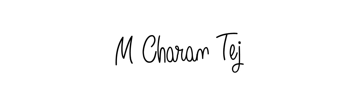 Similarly Angelique-Rose-font-FFP is the best handwritten signature design. Signature creator online .You can use it as an online autograph creator for name M Charan Tej. M Charan Tej signature style 5 images and pictures png