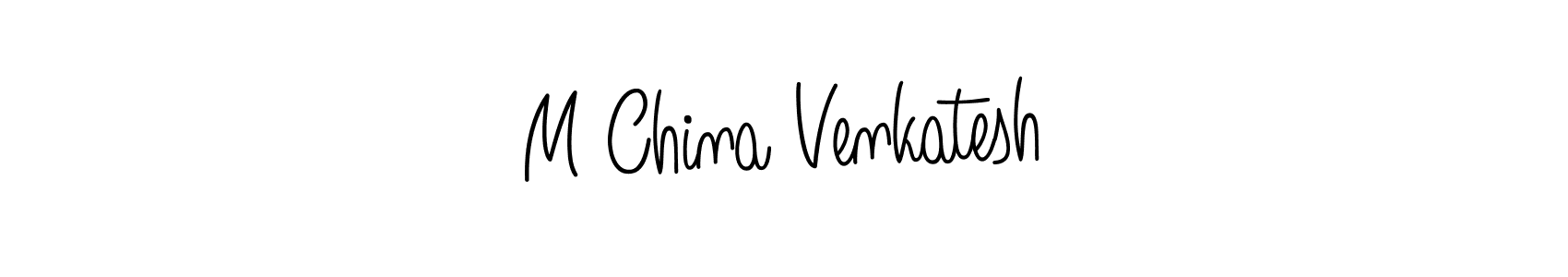 Make a beautiful signature design for name M China Venkatesh. With this signature (Angelique-Rose-font-FFP) style, you can create a handwritten signature for free. M China Venkatesh signature style 5 images and pictures png
