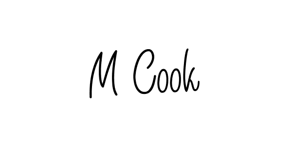 Use a signature maker to create a handwritten signature online. With this signature software, you can design (Angelique-Rose-font-FFP) your own signature for name M Cook. M Cook signature style 5 images and pictures png