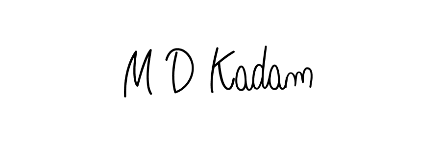 Use a signature maker to create a handwritten signature online. With this signature software, you can design (Angelique-Rose-font-FFP) your own signature for name M D Kadam. M D Kadam signature style 5 images and pictures png