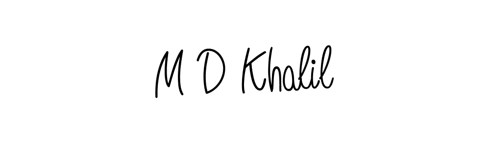 You should practise on your own different ways (Angelique-Rose-font-FFP) to write your name (M D Khalil) in signature. don't let someone else do it for you. M D Khalil signature style 5 images and pictures png
