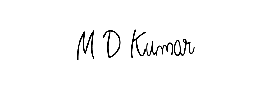 Create a beautiful signature design for name M D Kumar. With this signature (Angelique-Rose-font-FFP) fonts, you can make a handwritten signature for free. M D Kumar signature style 5 images and pictures png