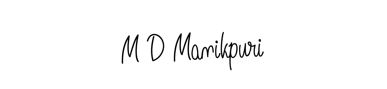 Angelique-Rose-font-FFP is a professional signature style that is perfect for those who want to add a touch of class to their signature. It is also a great choice for those who want to make their signature more unique. Get M D Manikpuri name to fancy signature for free. M D Manikpuri signature style 5 images and pictures png