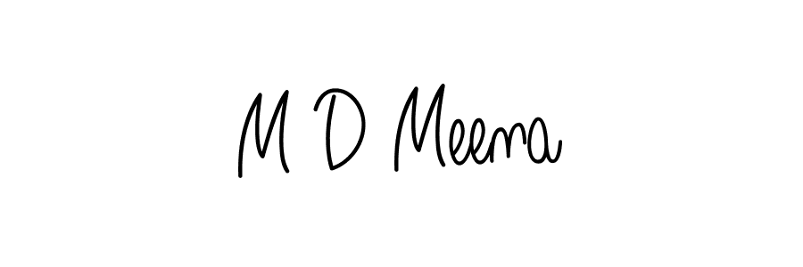 How to make M D Meena signature? Angelique-Rose-font-FFP is a professional autograph style. Create handwritten signature for M D Meena name. M D Meena signature style 5 images and pictures png