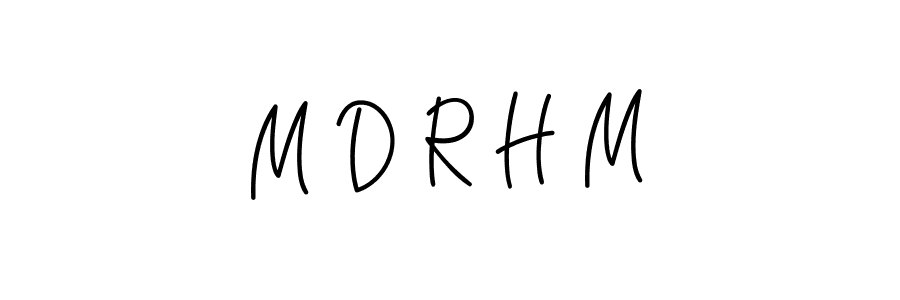 Design your own signature with our free online signature maker. With this signature software, you can create a handwritten (Angelique-Rose-font-FFP) signature for name M D R H M. M D R H M signature style 5 images and pictures png