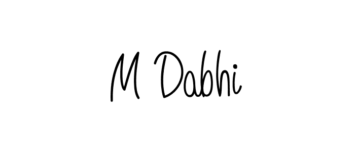 M Dabhi stylish signature style. Best Handwritten Sign (Angelique-Rose-font-FFP) for my name. Handwritten Signature Collection Ideas for my name M Dabhi. M Dabhi signature style 5 images and pictures png