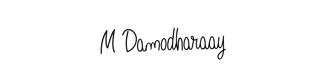 Design your own signature with our free online signature maker. With this signature software, you can create a handwritten (Angelique-Rose-font-FFP) signature for name M Damodharaay. M Damodharaay signature style 5 images and pictures png