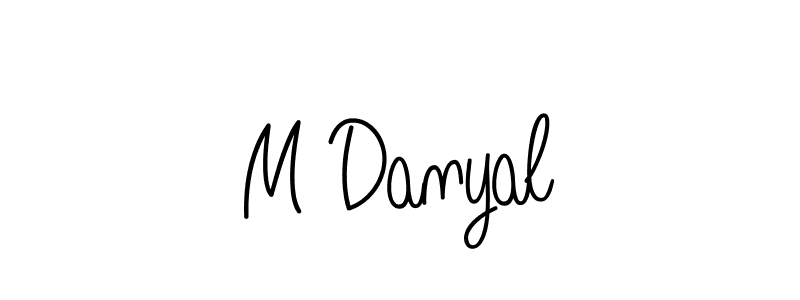 How to make M Danyal name signature. Use Angelique-Rose-font-FFP style for creating short signs online. This is the latest handwritten sign. M Danyal signature style 5 images and pictures png