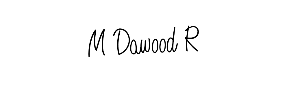 Design your own signature with our free online signature maker. With this signature software, you can create a handwritten (Angelique-Rose-font-FFP) signature for name M Dawood R. M Dawood R signature style 5 images and pictures png