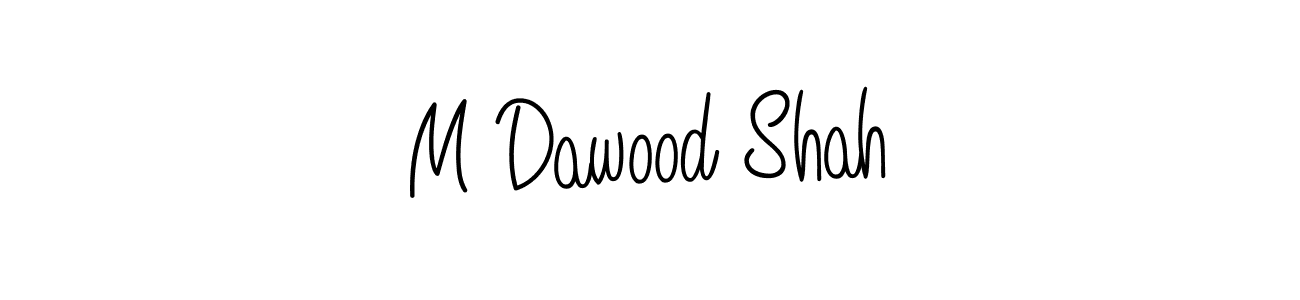 How to make M Dawood Shah name signature. Use Angelique-Rose-font-FFP style for creating short signs online. This is the latest handwritten sign. M Dawood Shah signature style 5 images and pictures png