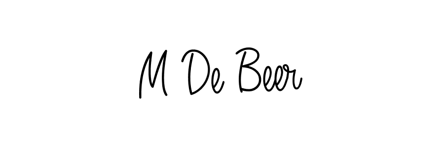 M De Beer stylish signature style. Best Handwritten Sign (Angelique-Rose-font-FFP) for my name. Handwritten Signature Collection Ideas for my name M De Beer. M De Beer signature style 5 images and pictures png