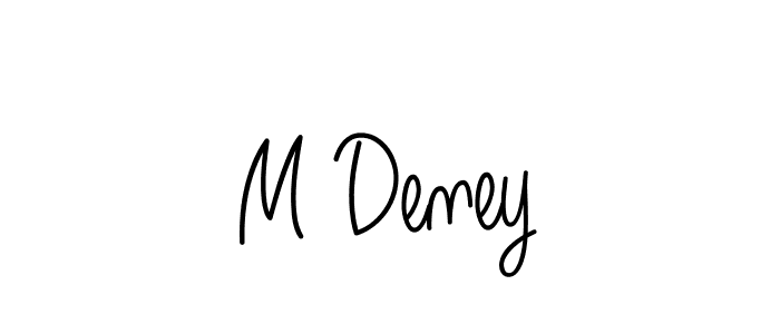 Make a beautiful signature design for name M Deney. With this signature (Angelique-Rose-font-FFP) style, you can create a handwritten signature for free. M Deney signature style 5 images and pictures png