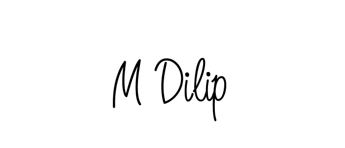 M Dilip stylish signature style. Best Handwritten Sign (Angelique-Rose-font-FFP) for my name. Handwritten Signature Collection Ideas for my name M Dilip. M Dilip signature style 5 images and pictures png