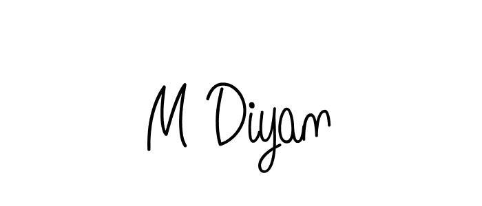 Make a short M Diyan signature style. Manage your documents anywhere anytime using Angelique-Rose-font-FFP. Create and add eSignatures, submit forms, share and send files easily. M Diyan signature style 5 images and pictures png