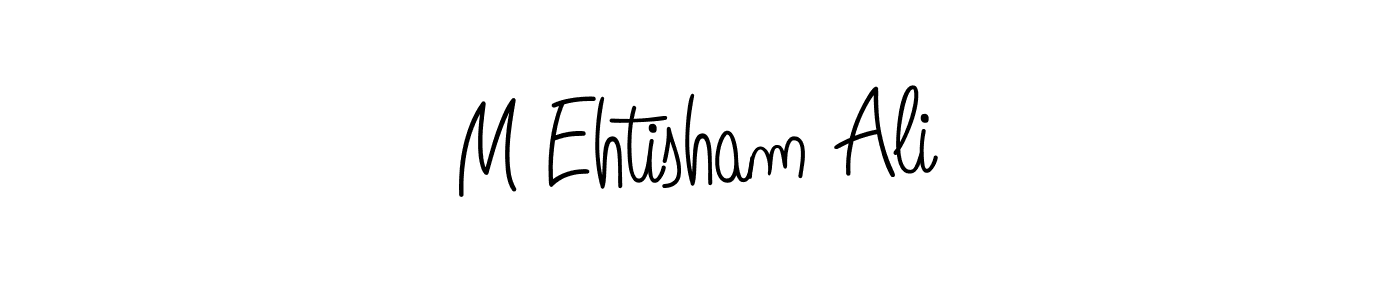 The best way (Angelique-Rose-font-FFP) to make a short signature is to pick only two or three words in your name. The name M Ehtisham Ali include a total of six letters. For converting this name. M Ehtisham Ali signature style 5 images and pictures png