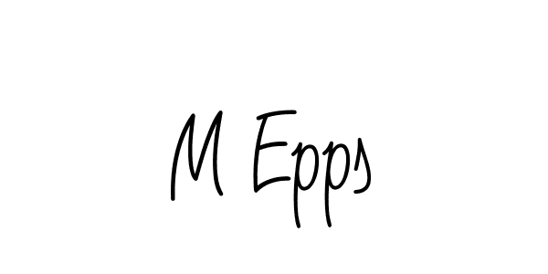 M Epps stylish signature style. Best Handwritten Sign (Angelique-Rose-font-FFP) for my name. Handwritten Signature Collection Ideas for my name M Epps. M Epps signature style 5 images and pictures png