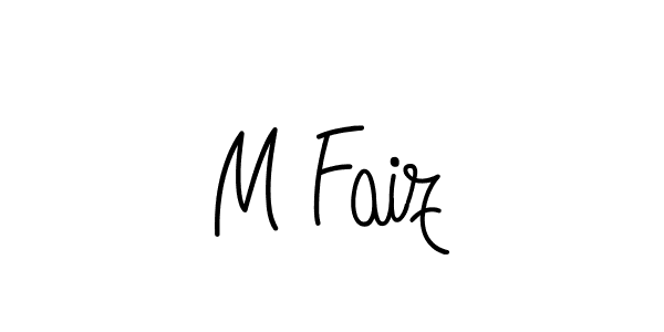 Make a beautiful signature design for name M Faiz. With this signature (Angelique-Rose-font-FFP) style, you can create a handwritten signature for free. M Faiz signature style 5 images and pictures png