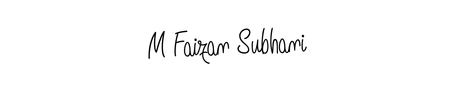 Make a short M Faizan Subhani signature style. Manage your documents anywhere anytime using Angelique-Rose-font-FFP. Create and add eSignatures, submit forms, share and send files easily. M Faizan Subhani signature style 5 images and pictures png