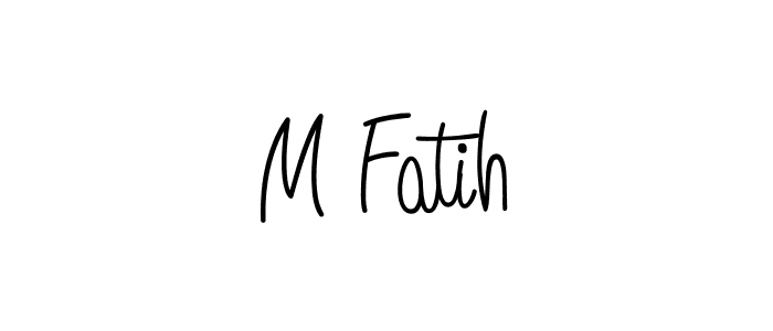 Also we have M Fatih name is the best signature style. Create professional handwritten signature collection using Angelique-Rose-font-FFP autograph style. M Fatih signature style 5 images and pictures png