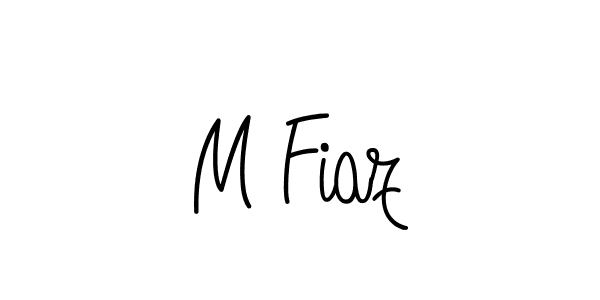Use a signature maker to create a handwritten signature online. With this signature software, you can design (Angelique-Rose-font-FFP) your own signature for name M Fiaz. M Fiaz signature style 5 images and pictures png