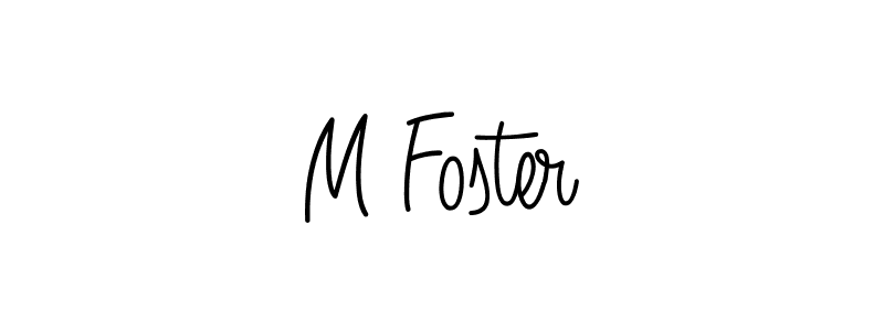 How to make M Foster name signature. Use Angelique-Rose-font-FFP style for creating short signs online. This is the latest handwritten sign. M Foster signature style 5 images and pictures png