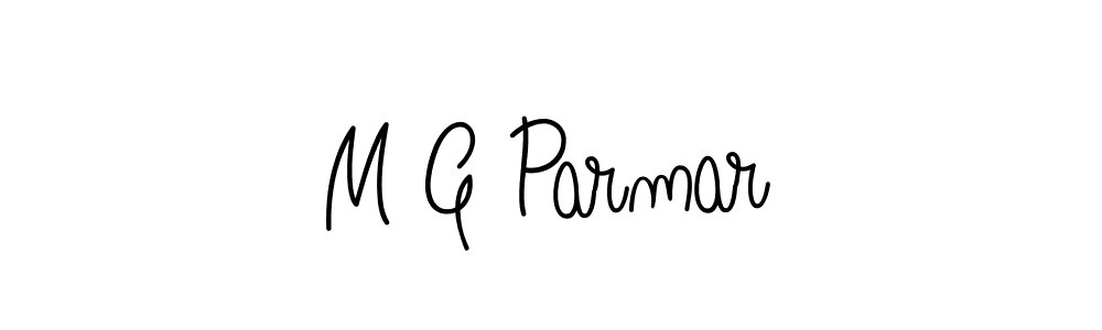 Make a beautiful signature design for name M G Parmar. With this signature (Angelique-Rose-font-FFP) style, you can create a handwritten signature for free. M G Parmar signature style 5 images and pictures png