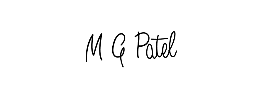 M G Patel stylish signature style. Best Handwritten Sign (Angelique-Rose-font-FFP) for my name. Handwritten Signature Collection Ideas for my name M G Patel. M G Patel signature style 5 images and pictures png