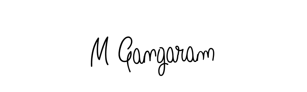 Make a beautiful signature design for name M Gangaram. With this signature (Angelique-Rose-font-FFP) style, you can create a handwritten signature for free. M Gangaram signature style 5 images and pictures png