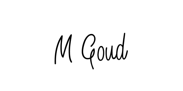 The best way (Angelique-Rose-font-FFP) to make a short signature is to pick only two or three words in your name. The name M Goud include a total of six letters. For converting this name. M Goud signature style 5 images and pictures png